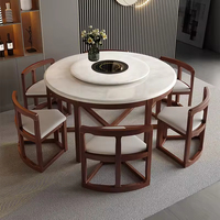 Table à manger simple et élégante pour petit appartement, mobilier de luxe, table ronde pliante en bois massif