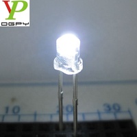 LED à dessus plat haute luminosité de 3mm 5mm avec lentille diffuse laiteuse blanc rouge vert bleu jaune orange etc. 1000 pièces dans un sac