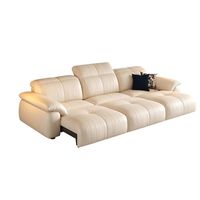 Großhandel Geteiltes Design Atmungsaktives Rindsleder Weiche Rückenlehne Couch Modernes Sofa-Set Möbel Wohnzimmer