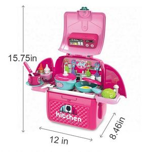 Juego de Juguetes de Cocina Nórdica para Niños, Maleta con Electrodomésticos Grandes, Mesa de Juego, Carrito de Compras, Cocina de Juguete para Niñas - Product Image 6