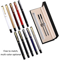 Stylo à bille roulante de luxe coffret cadeau avec boîte Logo personnalisé papeterie de bureau stylo Signature pour homme d'affaires