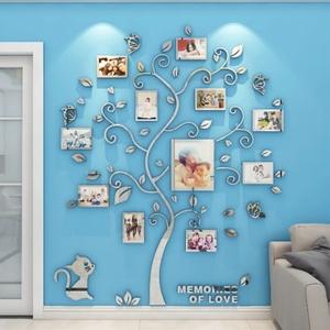 Cadre <span class=keywords><strong>photo</strong></span> 3D arbre généalogique stickers muraux décalcomanies pour <span class=keywords><strong>salon</strong></span> chambre canapé toile de fond Tv fond mural - Product Image 6