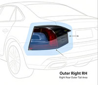 Ensemble de feux arrière 600592100F pour Tesla Model S 2016-2020, feu arrière extérieur droit sans faisceau de câblage