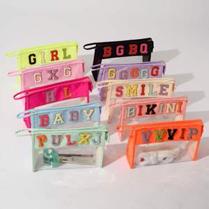 Wholesale 30*22*2CM Transparent Pvc Nylon Tie Dye Clear Zipper Pouches Makeup Cosmetic <b>Bag</b> - Product Image 2