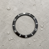 Inserts de lunette en céramique lumineuse Shiny Slope 38 mm, livraison rapide pour pièces de montre 007