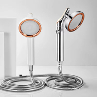 Pommeau de douche moderne en plastique ABS haute pression avec bras, ensemble de salle de bain économe en eau pour projets hôteliers
