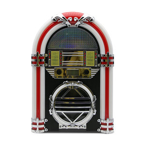 Jukebox de bureau LED coloré avec radio FM et lecteur Bluetooth 10 mètres – Style rétro - Product Image 3