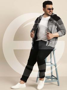 Cotton Acrylic Wholesale Hooded Sweater <b>Men</b> Zipper <b>Cardigan</b> Black Casual Waterproof <b>White</b> Winter OEM Anti Bulk Style Time Lead - Product Image 4