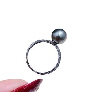 Anneau en argent S925 pour la création de bijoux, support vide pour perles rondes de 8-10 mm, décoration 10091 - Product Image 5