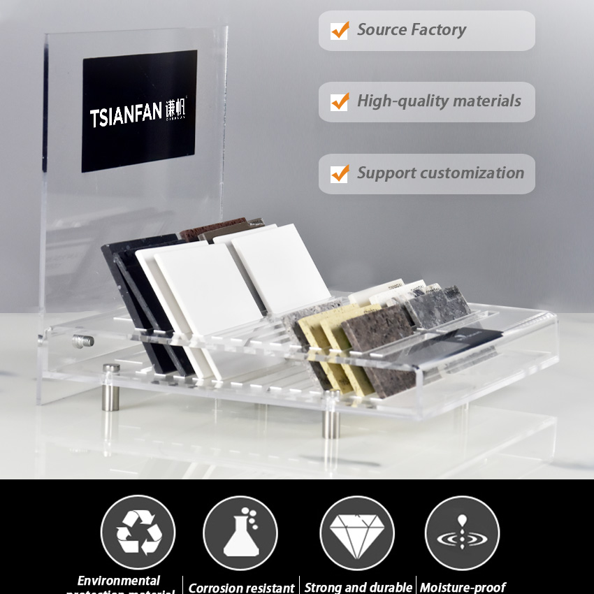 Modern Granite Mosaic Marble Countertop Acrylic Ceramic Quartz Display Rack For Tile Used Stone Desk Stand