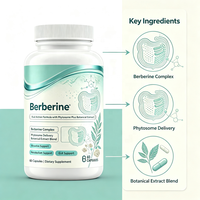 Complexe Phytosome à Double Action de Berbérine OEM, Soutient la Santé Cardiaque, Immunitaire et Intestinale, et un Cholestérol Sain, Sans Gluten, 30 Doses