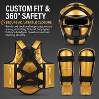 Ensemble d'équipement de protection de Taekwondo : protège-tête, protège-poitrine, protège-bras, protège-tibias en mousse EVA respirante, réglable avec Velcro, pour l'entraînement et le sparring
