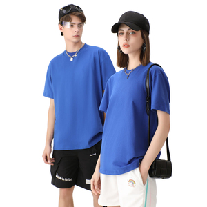 T-shirt da ginnastica in cotone pesante personalizzabile da uomo oversize 220 Gsm T-shirt con Logo personalizzato stampato Tshirt - Product Image 2