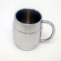 Z561 Mug à bière créatif en acier inoxydable 304, double paroi, polissage miroir, isolé