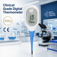 Termometer Digital Kelas Medis Langsung dari Pabrik Bersertifikasi CE Termometer Tubuh Pintar Bluetooth Prediktif Tahan Air