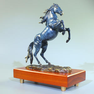 Ornamento in rame puro Tang Sancai cavallo fatto a mano in metallo per il soggiorno decorazione ufficio successo amanti del cavallo zodiaco - Product Image 3