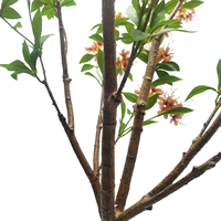 CHUANGFA 200cm Tanaman Rambat Plastik Artificial Trumpet Creeper-Evergreen Tahan Lama untuk Penggunaan Dalam Ruangan untuk Pernikahan & Liburan