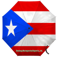 Paraguas plegable con bandera de GUAM, apertura y cierre automático, paraguas compacto con bandera, portátil, grande, para protección contra la lluvia, resistente al viento