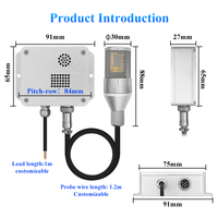 Transmisor de Calidad del Aire Multigas con Sonda Dividida, Sensor de CO2, Formaldehído, TVOC, Temperatura y Humedad, Salida RS485 para Monitoreo Ambiental