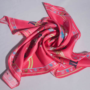 Diseño Personalizado para Ti: Pañuelos Cuadrados de Seda de Morera Estampados, Pañuelo Vintage de Seda Sable con Rosas, Pañuelo de Sarga para Bolso - Product Image 3