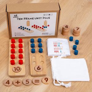 Nouveau jouet éducatif en bois, compteur à dix chiffres, amusant et éducatif, calcul mathématique, apprentissage cognitif, jouet éducatif Montessori - Product Image 2