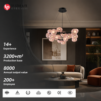 Lampe suspendue LED ronde en verre, style nordique italien minimaliste, élégante et créative, pour restaurant, chambre à coucher, luminaire de luxe.