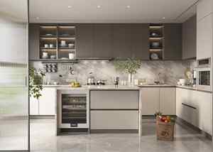 Armoires de cuisine de luxe avec conception personnalisée gratuite, évier haut de gamme et plan de travail en marbre, prix direct usine - Product Image 6