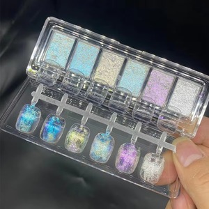 6 Couleurs Pigment Solide Aquarelle Bleu Violet Vert Décor Métallique Dessin Estompeur Paillettes Pigment Aquarelle - Product Image 5