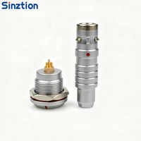 Connecteur circulaire métallique push-pull autobloquant, fiche aviation étanche haute précision série K, fiche multi-cœurs 4 broches