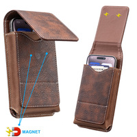 Sac de ceinture universel en cuir pour téléphone, avec clip de ceinture pour homme et sangle rotative à 360 degrés