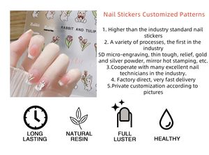 Mật Ong Cô Gái Thiết Kế Móng Tay Nghệ Thuật Tùy Chỉnh Decals 11 Màu Sắc V Hình Dạng Mỏng Móng Tay Pháp Gradient Dán Dán Pháp Cho Móng Tay - Product Image 6