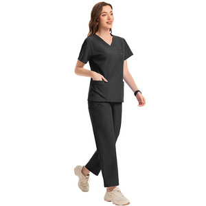 Tenues médicales personnalisées 42217 unisexes, ensembles de blouses de marque respirants en Spandex/Polyester pour usage hospitalier (médecins, infirmières) - Product Image 2