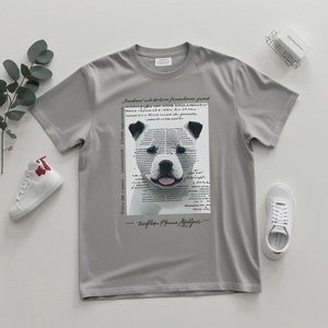 เสื้อยืดผู้ชายทรงปกติ ผ้าฝ้าย 100% พิมพ์ลายตามสั่ง สไตล์ฮิปฮอป สตรีทแวร์ แฟชั่น แขนสั้น - Product Image 3