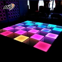 Plancher de danse lumineux à LED néon magnétique à effet infini en miroir 3D portable à haute brillance pour mariage