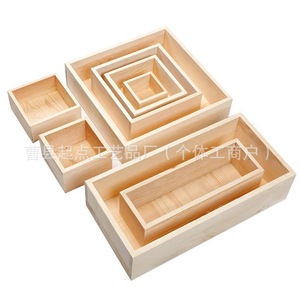 Cao County Wooden Storage <b>Box</b> Rectangle Open Top Solid Wood Desk Organizer Custom Size General Packaging - Product Image 5