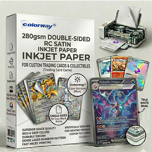NOUVELLE COULEUR 2027 – Papier photo jet d'encre double face 300/330 g/m² avec cœur noir pour cartes TCG personnalisées et cartes Pokémon - Product Image 2