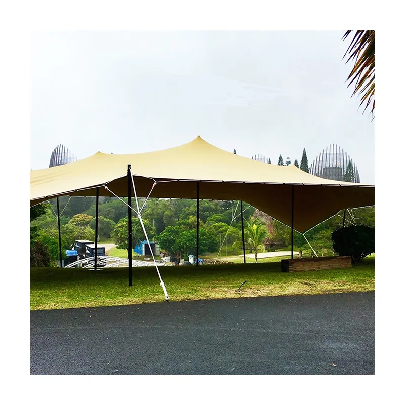 Big 100 seater elastic flexible stretch party tents large marquee stretch wedding tents for events