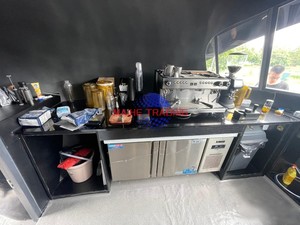 Stainless Steel Coffee Truck Enclosed Trailer Mobile Kitchen Fully Equipped Drivable Food Truck <b>with</b> Chips & Ice Cream Catering - Product Image 5