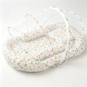 Cuna nido personalizada para bebé con mosquitera, cuna portátil para dormir, cuna anti-presión para recién nacido, cuna plegable para bebé. - Product Image 3