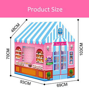 Tente de jeu portable pour enfants, maison de bonbons de simulation, facile à assembler, pour jeu de rôle bébé, espace privé, intérieur/extérieur, camping - Product Image 5