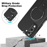 Étui de téléphone arrière en fibre de carbone durable et antichoc, protection anti-empreintes digitales et résistante aux chutes en TPU+PC pour VIVO V70 FE/Y500i/Y31D/Y05
