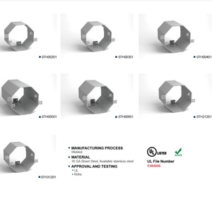 Chuyển đổi điện ống dẫn hộp kim loại Ổ cắm đơn Muti gang vuông bát giác thép mạ kẽm Thanh Móc Áo Hộp nối với khung - Product Image 4