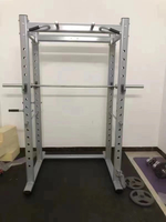 Rack de Squat Multifonctionnel et Cage de Musculation pour Salle de Sport à Domicile, Garage ou Studio de Fitness avec Barre de Traction, Station de Dips et Fixation Landmine