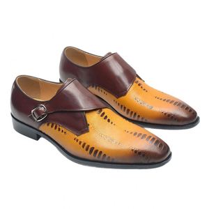 Chaussures de bureau pour hommes de grande taille de haute qualité à bout pointu, nouvelles chaussures habillées en cuir véritable pour hommes - Product Image 1