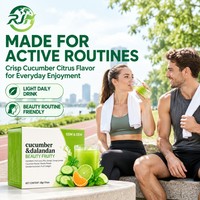 Poudre de boisson beauté aux concombres et agrumes OEM ODM, faible en calories, saveur fruitée naturelle, formule personnalisée, emballage 18g x 7 jours