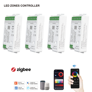 MC103Z Aipin Mash Group Tuya Smart Zigbee RGB Nachtlampje 12V 24V COB Dotless LED Strip Controller met 4 Zones Afstandsbediening - Product Image 1