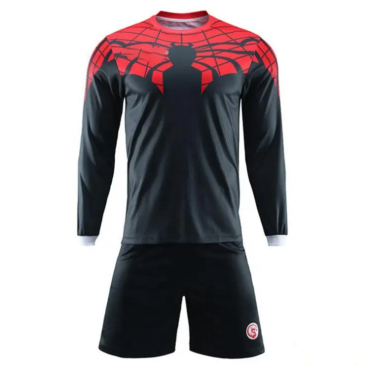 Customized Red & Blue Team Set Men's Long Sleeve Sublimation Soccer Jersey Football Shirt