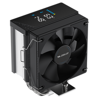 COOLLEO B40S DIG V2 Refroidisseur d'air pour PC avec affichage numérique, refroidisseur de processeur, compatible LGA 115X 1200 1700 1851 AMD pour ordinateur de jeu, TDP 200W