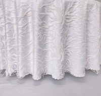 Ausgefallene weiße Hochzeit Runde Pailletten Tischdecke Overlay für die Hochzeit