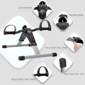 Mini vélo d'exercice pliable pour les bras et les jambes, vélo de bureau portable pour adultes et seniors - Product Image 3